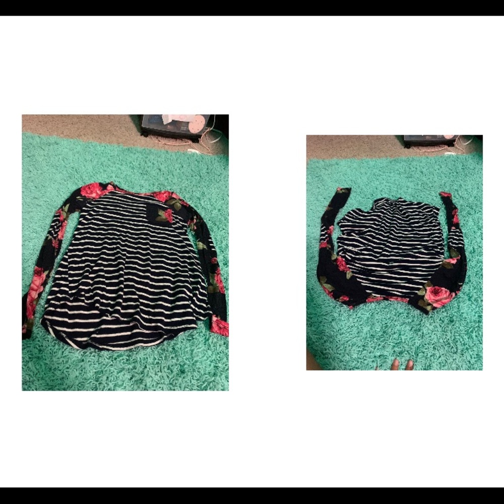 Striped flower longsleeve
